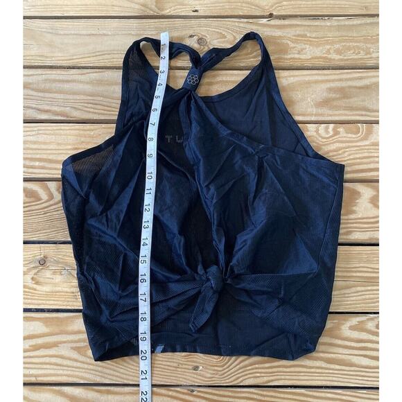 Honey Cut Dancewear Back Tie Tank Top Size Large Girls Black - Picture 3 of 4